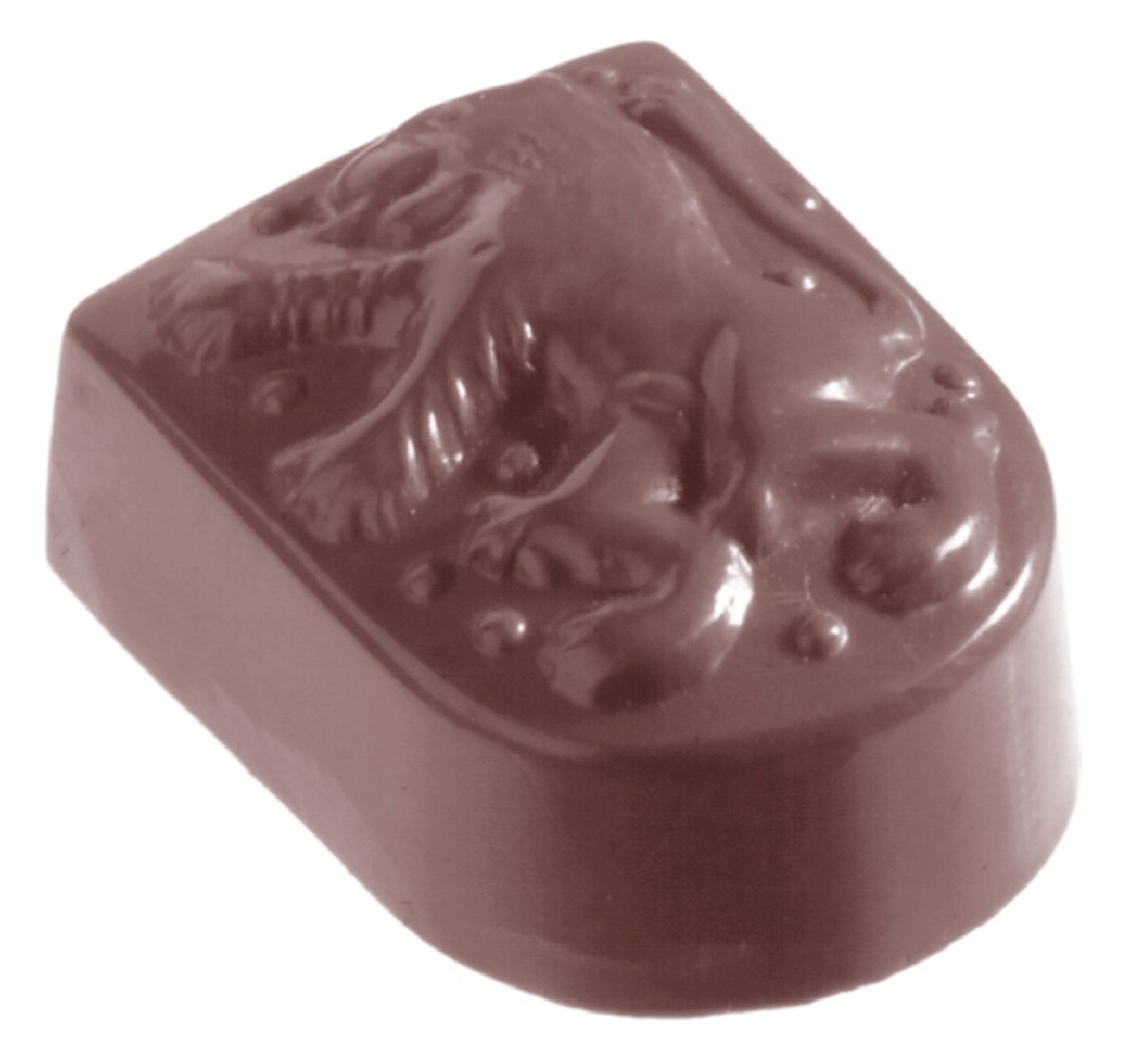 MOULE À CHOCOLAT BOUCLIER AVEC LION CW1010 3X8 -- 13GR