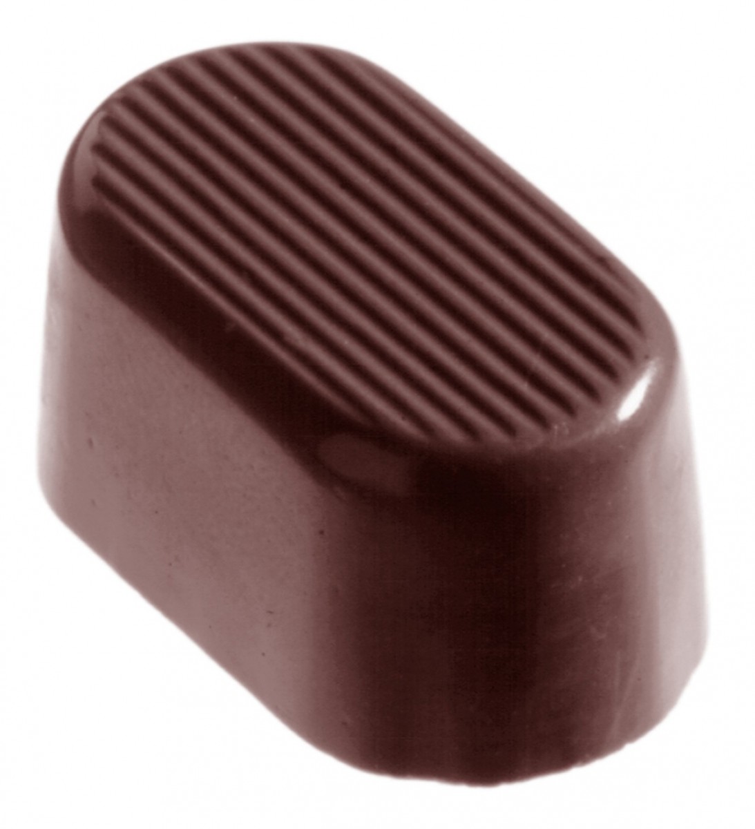 MOULE À CHOCOLAT OVALE OMBRAGÉE CW1031 3X8 -- 17GR