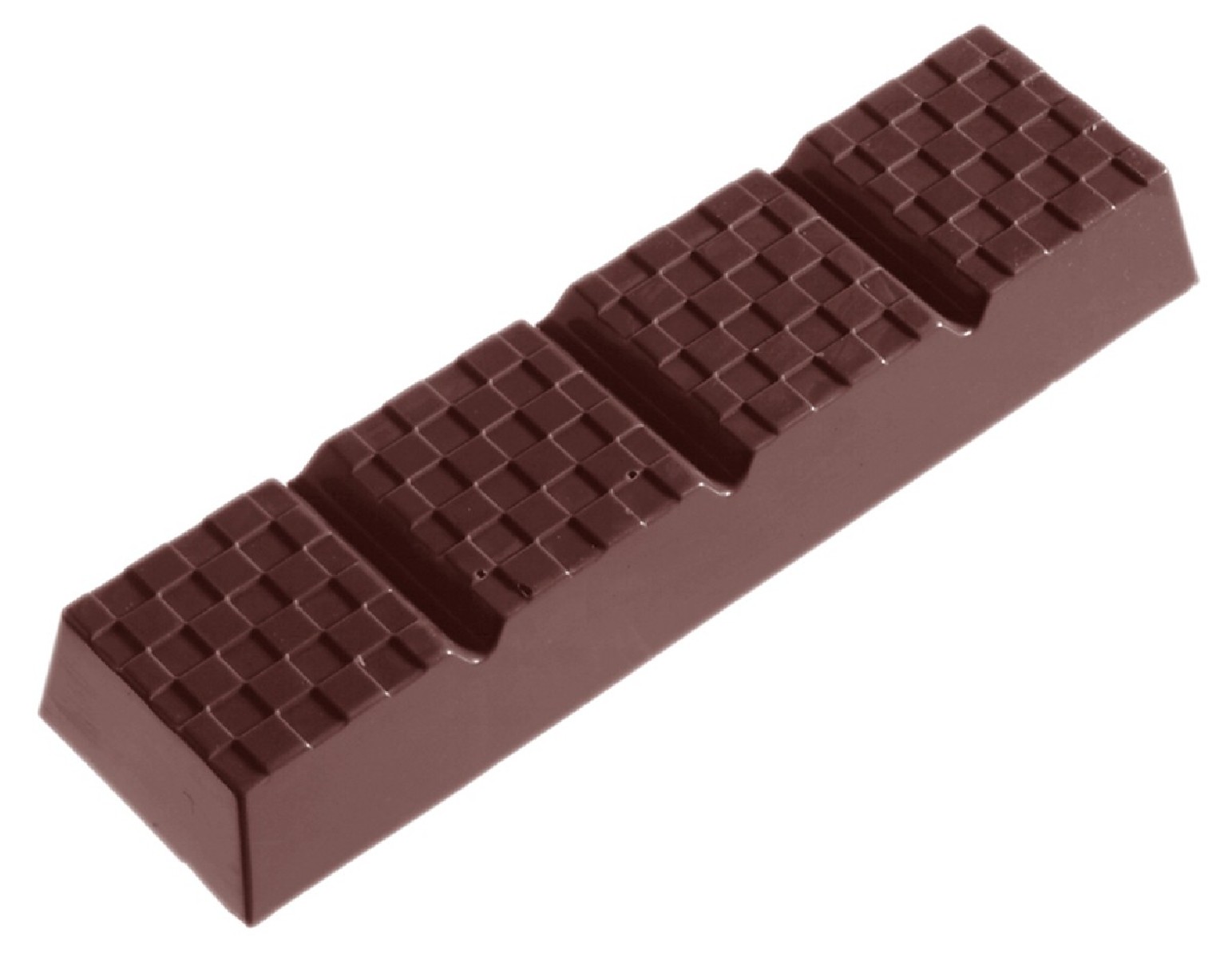 MOULE À CHOCOLAT BATON DAMIER  CW1187 1X6 -- 82GR