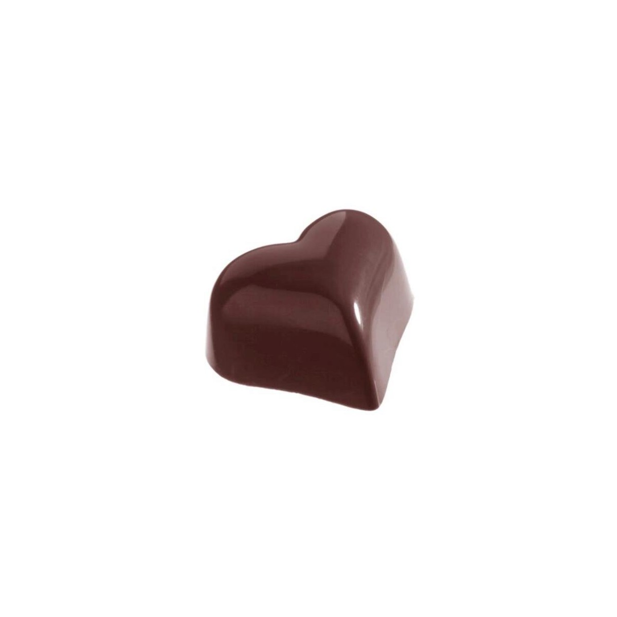 MOULE À CHOCOLAT COEUR BOMBÉ CW1218 3X7 -- 14GR