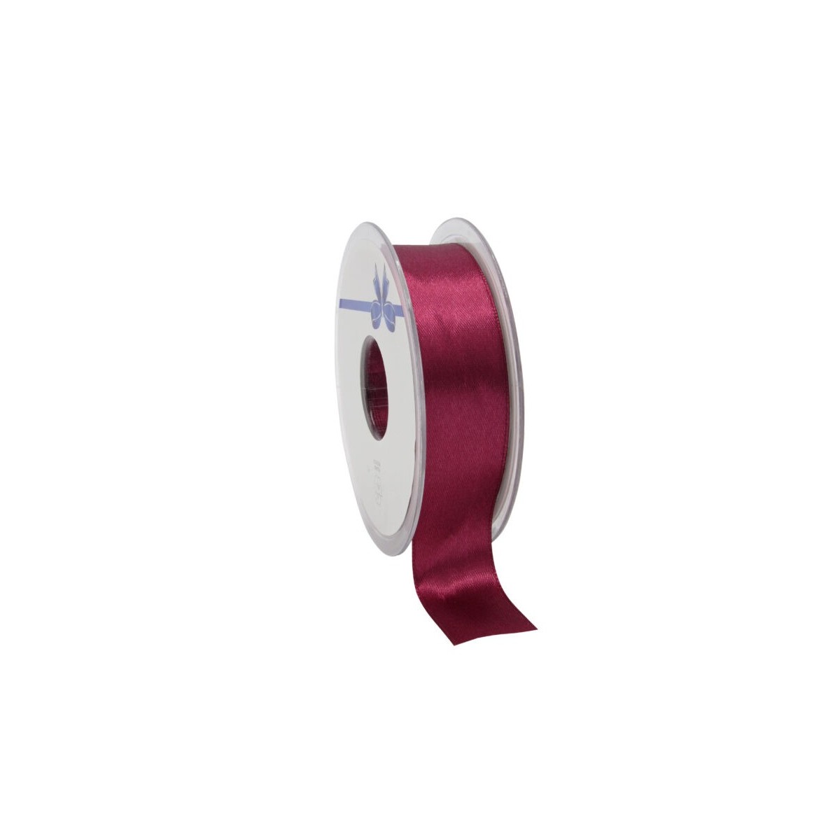 RUBAN DOUBLE FACE SATIN BORDEAUX 25MM X 25M