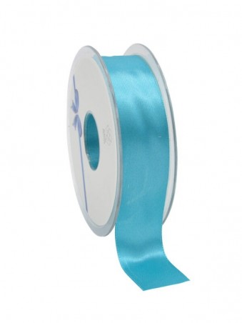 RUBAN DOUBLE FACE SATIN TURQUOISE 25MM X 25M