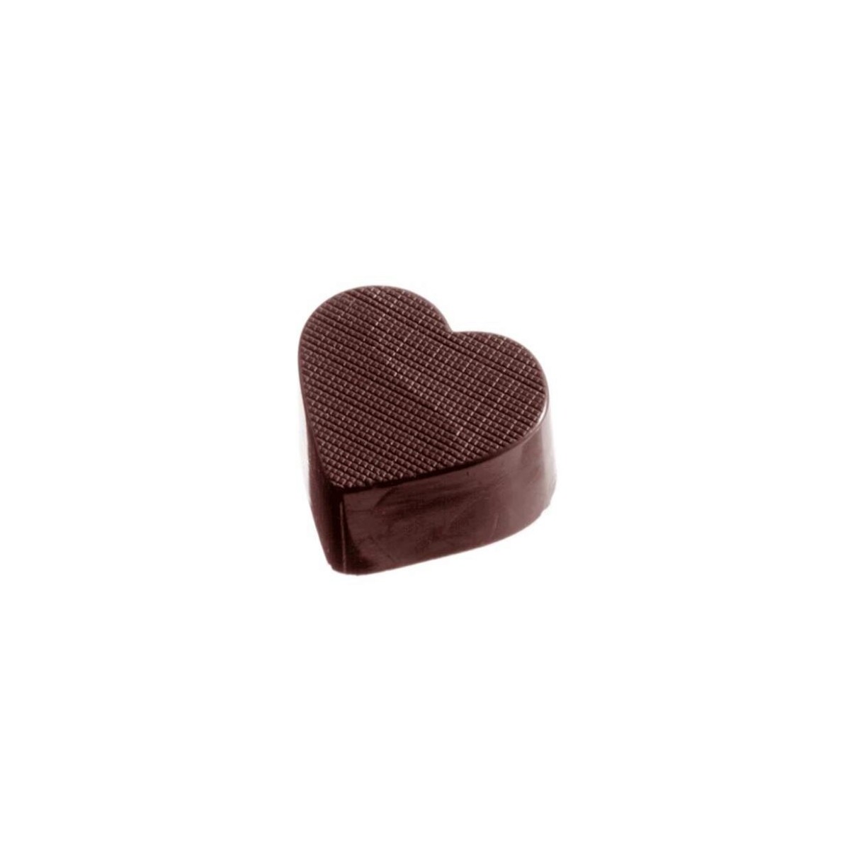 MOULE À CHOCOLAT COEUR À CARREAUX CW101813.5X27.5CM  4X8 11GR