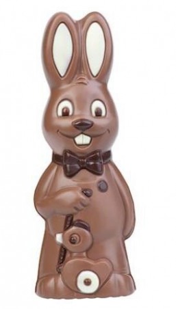 MOULE À CHOCOLAT LAPIN + CANARD EN BOIS 170 MM  HB8036  170X60X54MM 1X2