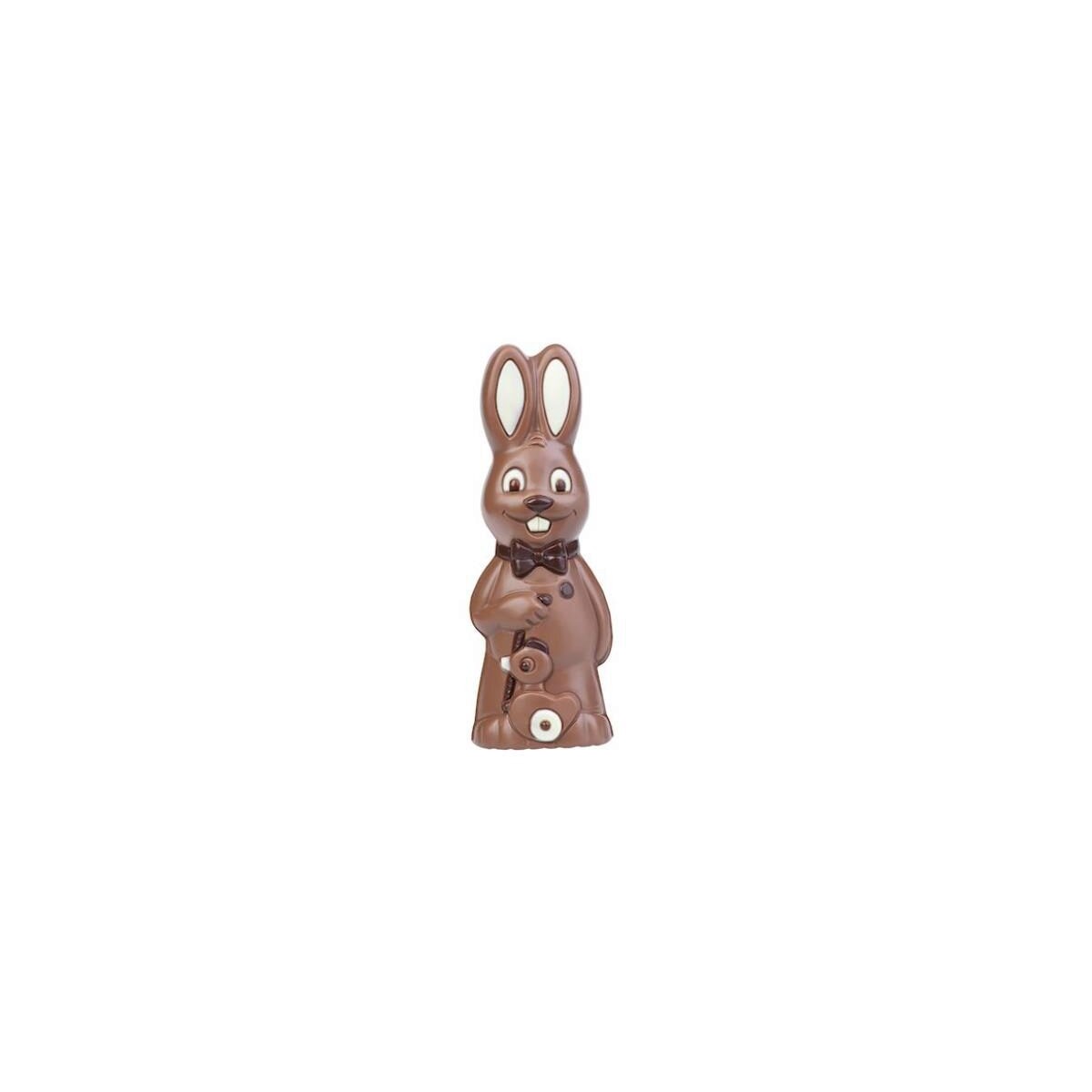 MOULE À CHOCOLAT LAPIN + CANARD EN BOIS 170 MM  HB8036  170X60X54MM 1X2