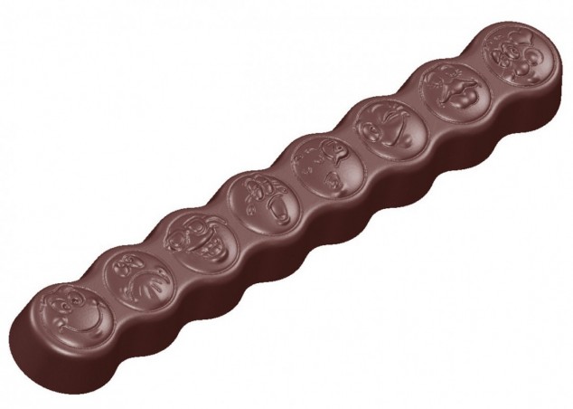 CHOCOLADEVORM SMILEY REEP 8 FACE CW159013.5X27.5CM 1X3 94GR