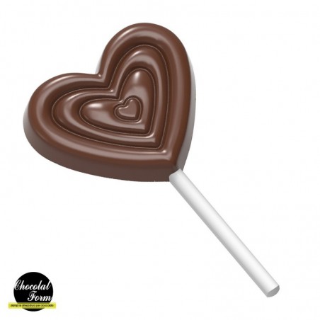 MOULE À CHOCOLAT SUCETTE COEUR CF0248 13.5X27.5CM  1X4 21,5GR