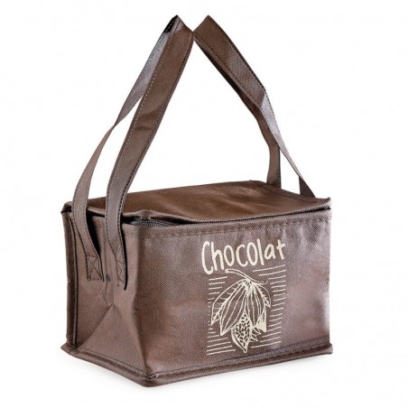CHOCOLATE COOLER BAG DARK BROWN 22X13CM HT 15CM 