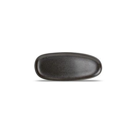 F2D BLACK CERES ASSIETTE OVALISEE 34X14.5XHT2CM