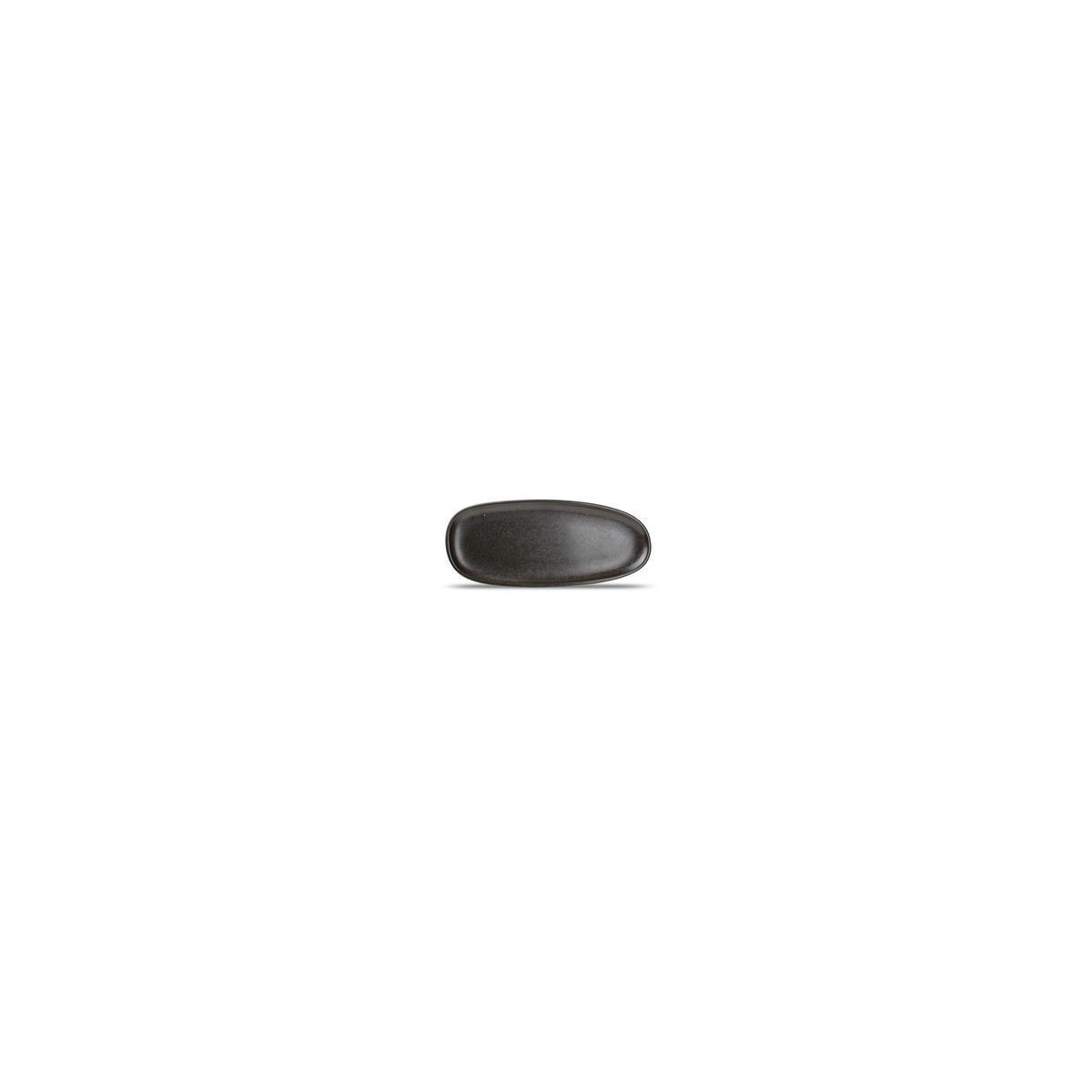 F2D BLACK CERES ASSIETTE OVALISEE 34X14.5XHT2CM