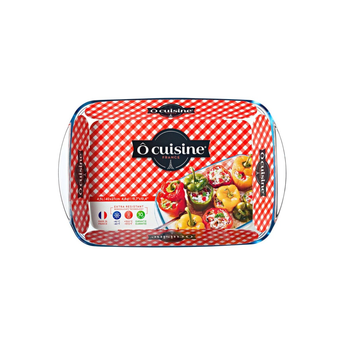 O CUISINE PLAT FOUR BOROSILICATE REC.40X27CM 4.5L