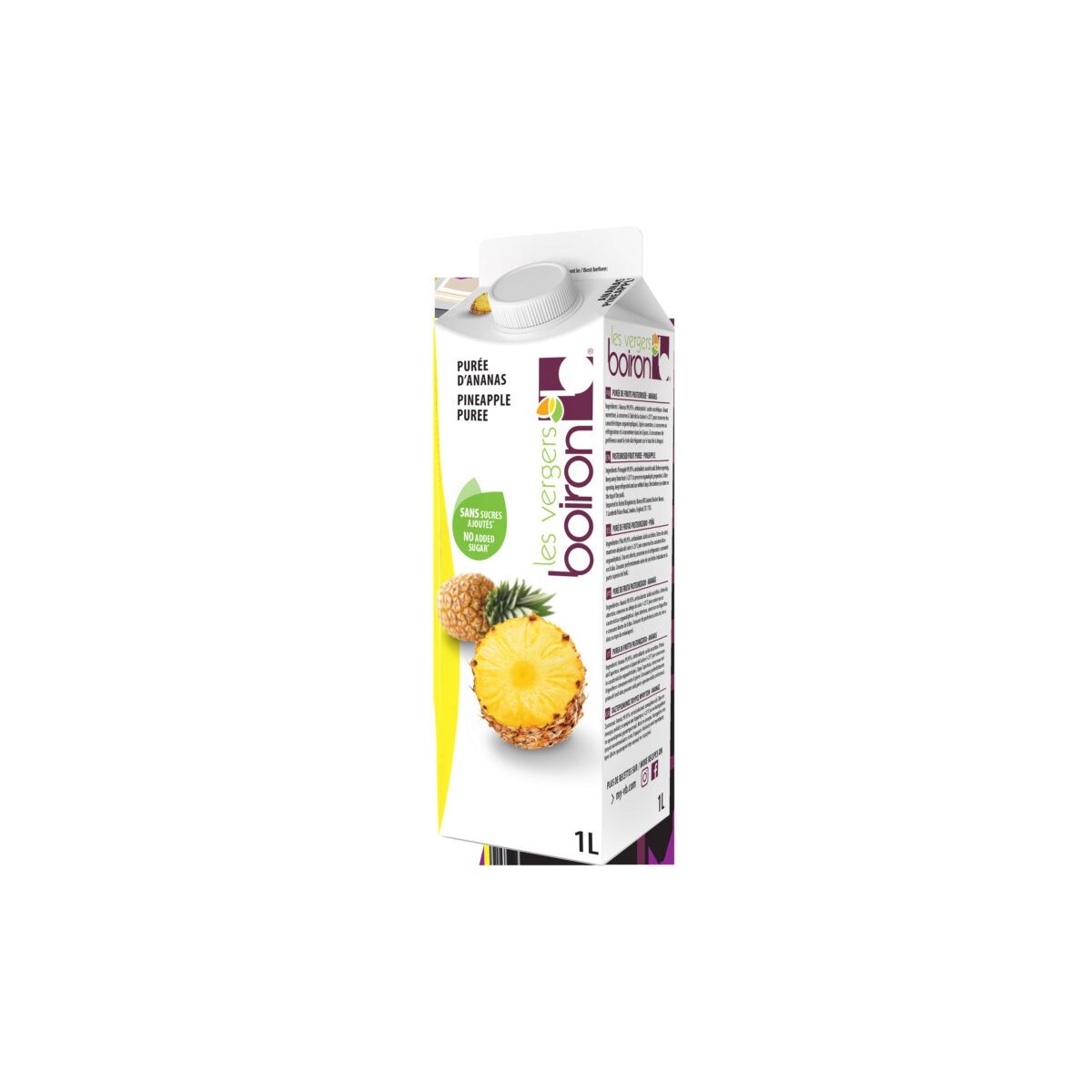 BOIRON PUREE OF PINEAPPLE PASTEURIZED 100%6X1L  BOTTLE
