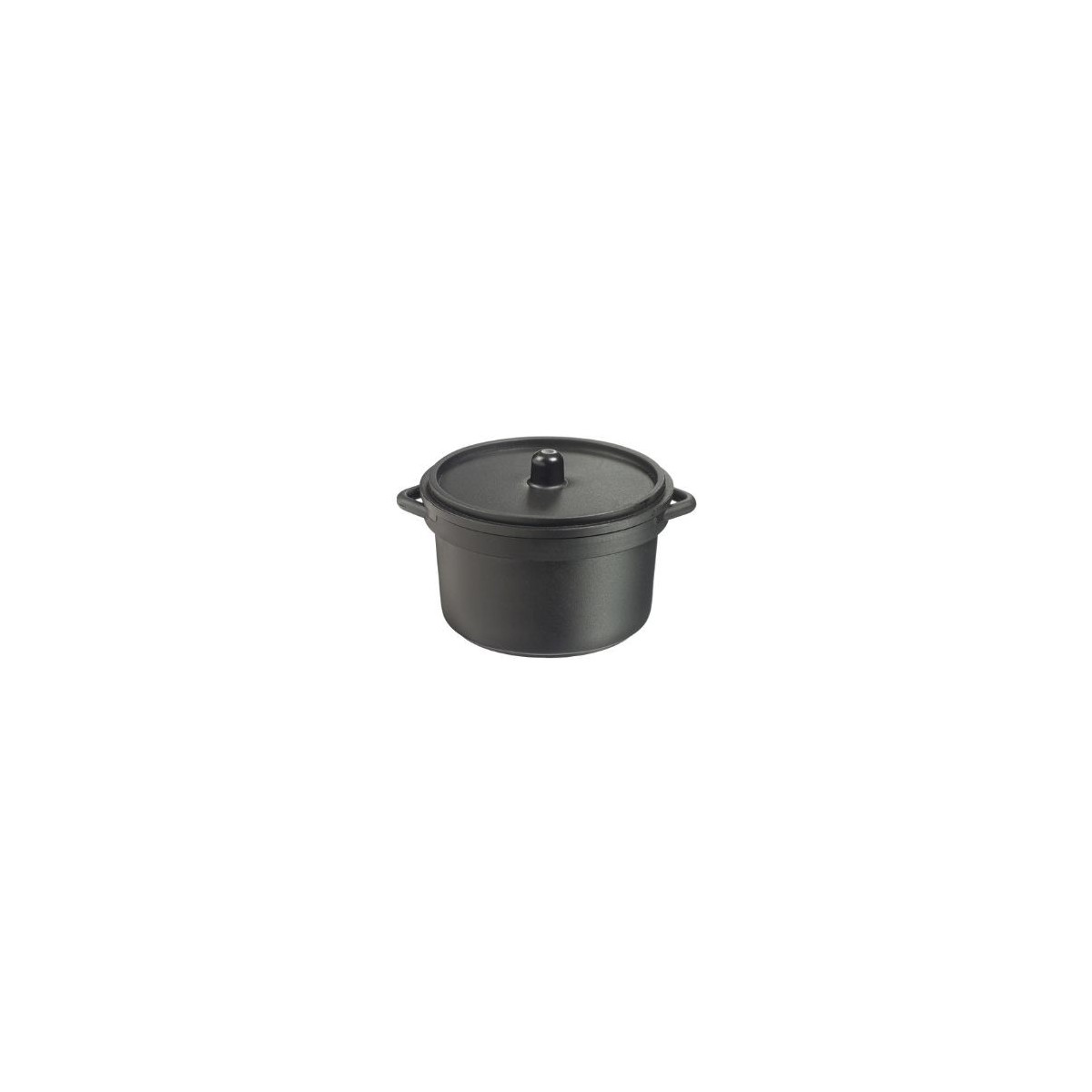 MINI COCOTTE AVEC COUVERCLE NOIRE H5,3CM Ø5,5CM PP ES  