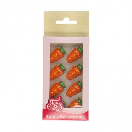 FUNCAKES CARROT  25MM IN CHOCOLATE 24 PIECES