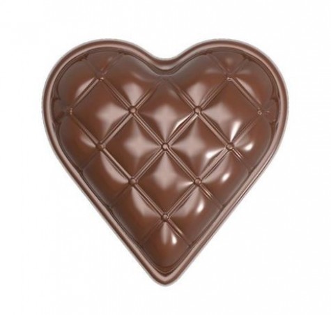 CHOCOLATE MOULD HEART CHESTERFIELD CW1892 13.5X27.5CM 3X6 5GR 