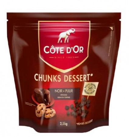 COTE D'OR CHUKS DONKERE CHOCOLADE 2.5KG