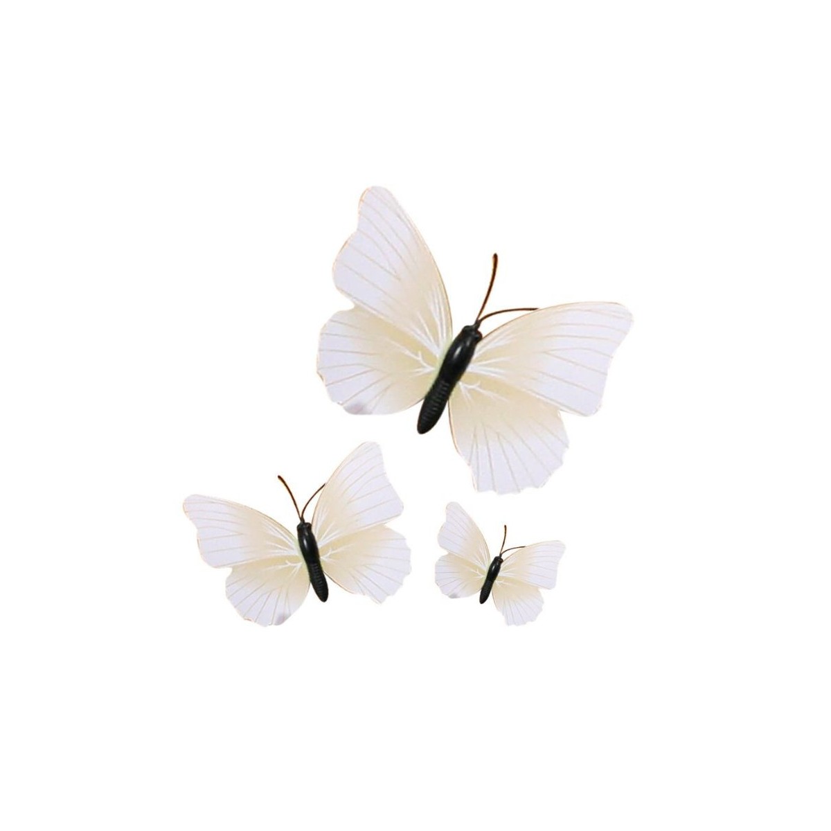 DECOR ON PICK IVORY BUTTERFLIES 3ASS 