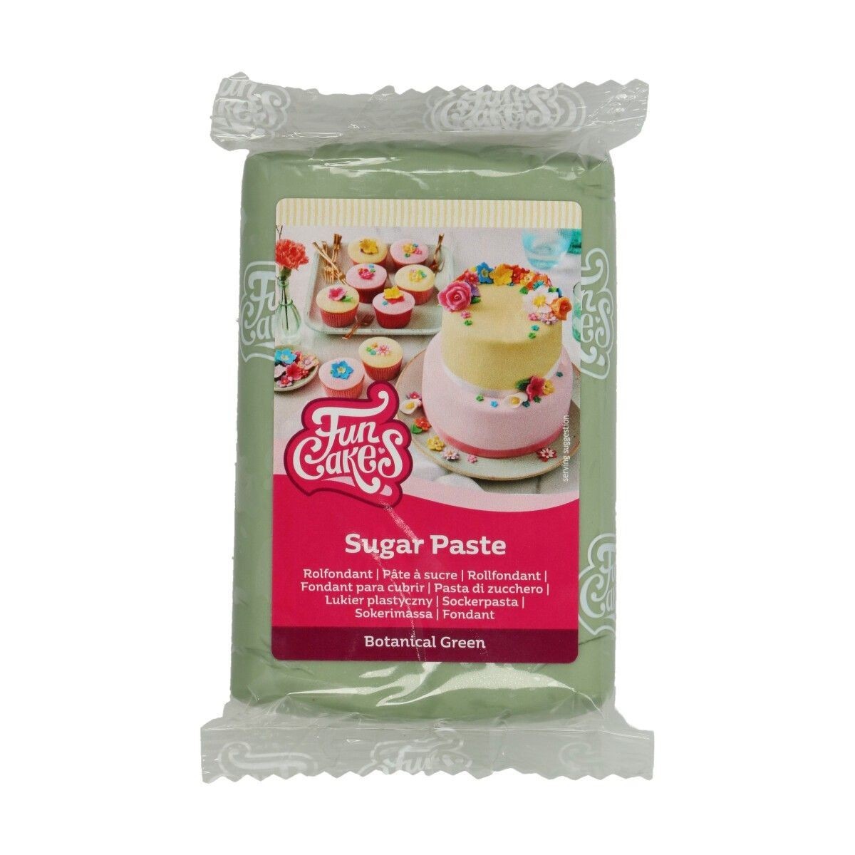 FUNCAKES BOTANIC GREEN SUGAR PASTE 250GR