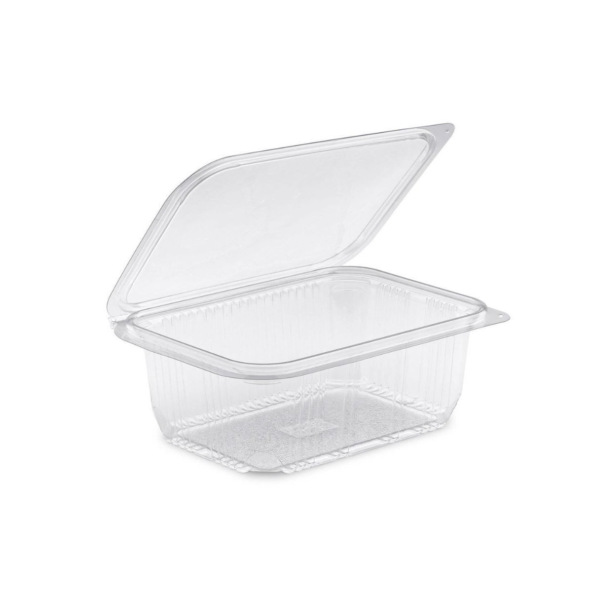 BARQUETTE OPTIPACK TRANSPARENT 500ML 12,5X11,3X7,3CM AVEC COUVERCLE À CHARNIÈRE X500D 600PCS