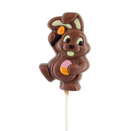 SUCETTES CHOCOLAT LAPIN PABLO LAIT 16.2CM   24X35GR DISPLAY