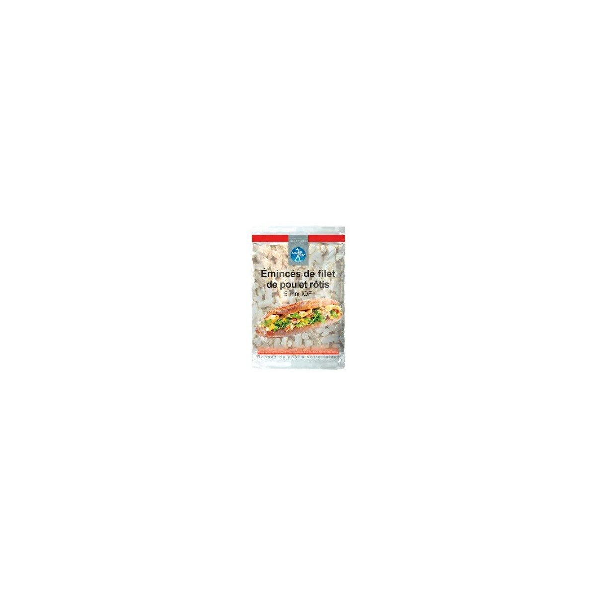 GASTRONOME 571672 ROASTED CHICKEN SLICES 5MM IQF 4X1KG  BAG