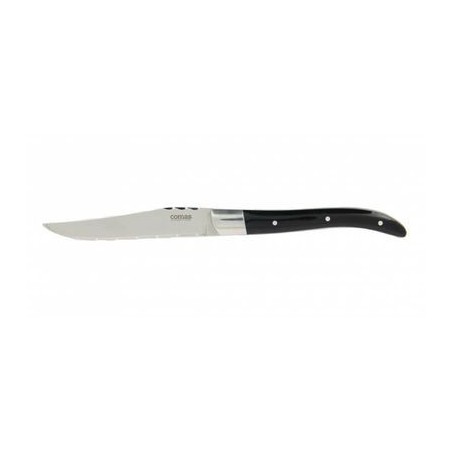 COMAS 3010 COUTEAU STEAK LAME MICRODENTEE K2 NOIR/RIVETS 22.5CM