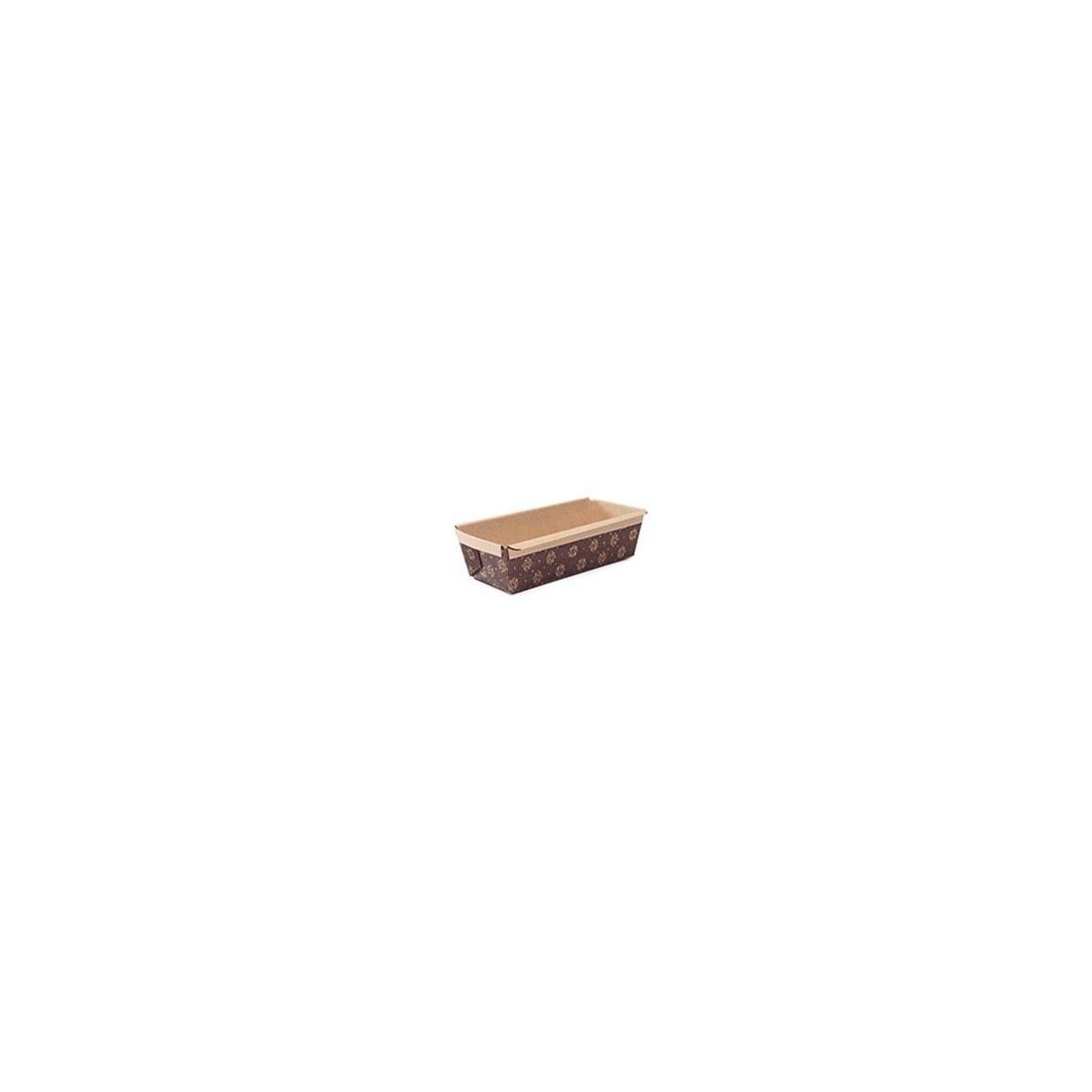 MOULE CAKE PAPIER CUISSON"BRUN CHOCOLAT" 150X65X50MM PAQUET DE 50 PIÈCES
