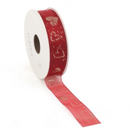 RED AMORE RIBBON 25MMX20M