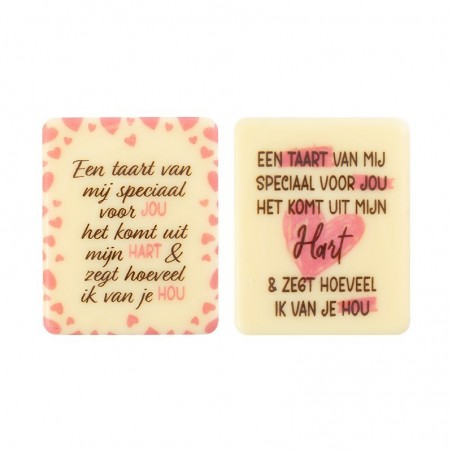 2010157 PLAQUETTE EEN TAART SPECIAAL VOOR JOU 5X4CM75PCS S/CDE