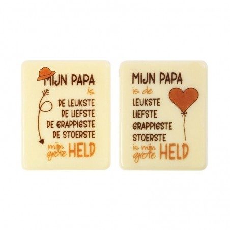 2011045 PLAQUETTE  MIJN PAPA IS ...  5X4CM 75PCS S/CDE