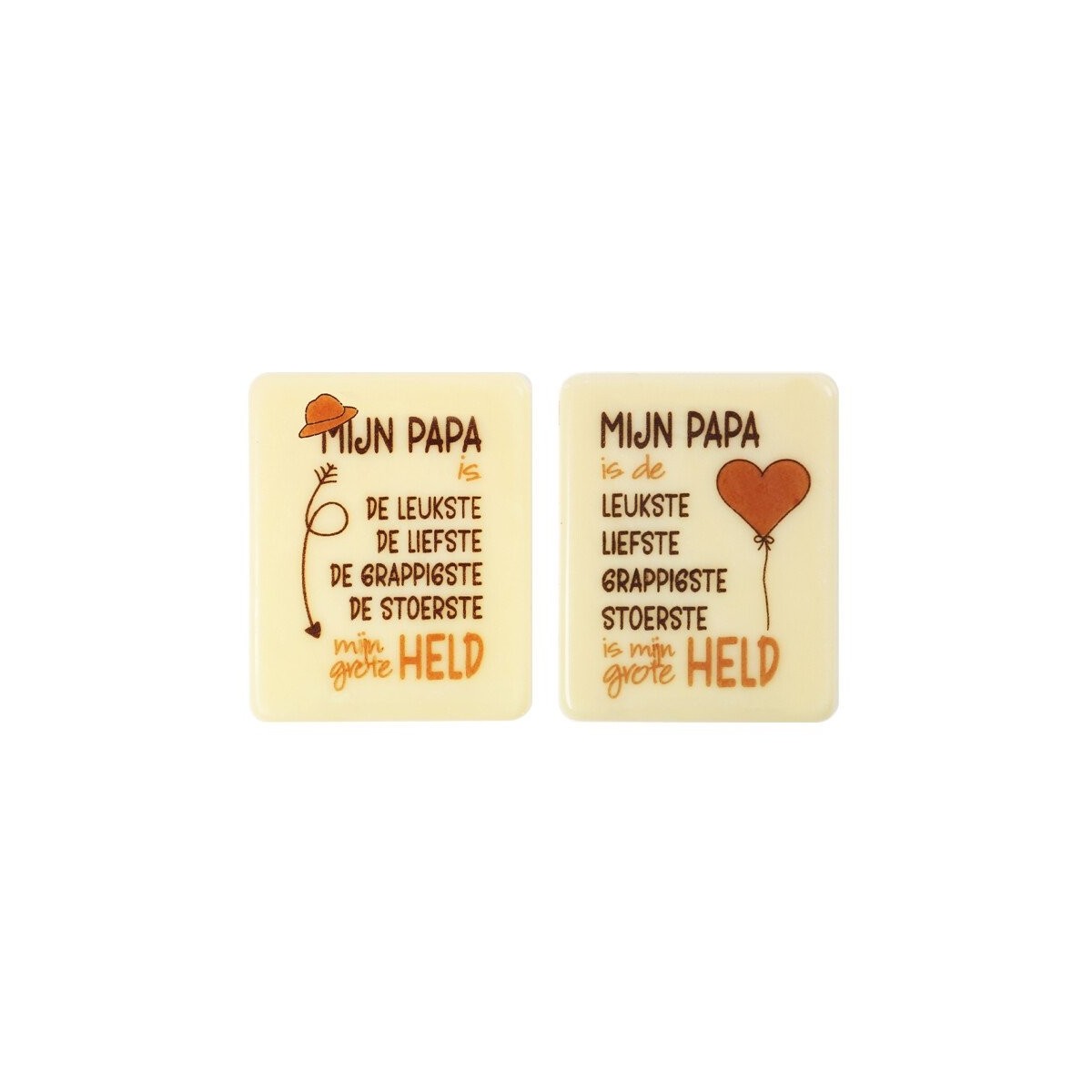 11045 'MIJN PAPA IS ...' 5X4CM 75PCS OP/ORDER