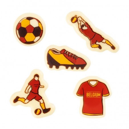 24138 ASSORTIMENT VOETBAL BELGIUM 4CM 125PCS OP/ORDER