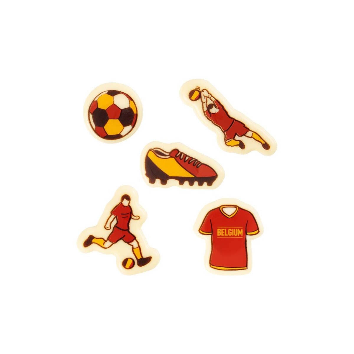 24138 ASSORTMENT SOCCER BELGIUM 4CM 125PCS ON/ORDER