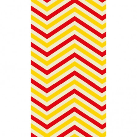 2075073 BRISURES LIGNES JAUNES ET ROUGES  30X12CM 8PCS S/CDE