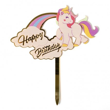 1024002 CAKE TOPPERS PIQUE LICORNE 6PCS S/CDE