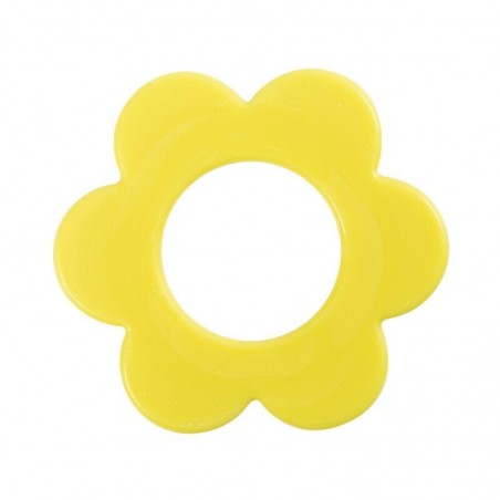 32545 FLEUR JAUNE OUVERT 6,7CM 40PCS S/CDE