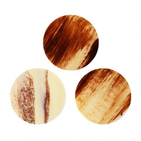 34046 MARBLED CIRKLE BROWN 5,5CM 100PCS OP/ORDER