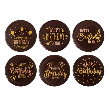 2067001 ROND HAPPY BIRTHDAY 5CM 75PCS