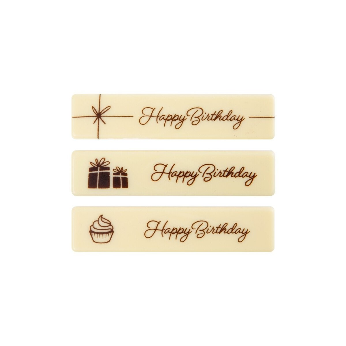 67004 PLAATJE HAPPY BIRTHDAY 10X2,2CM 60PCS OP/ORDER