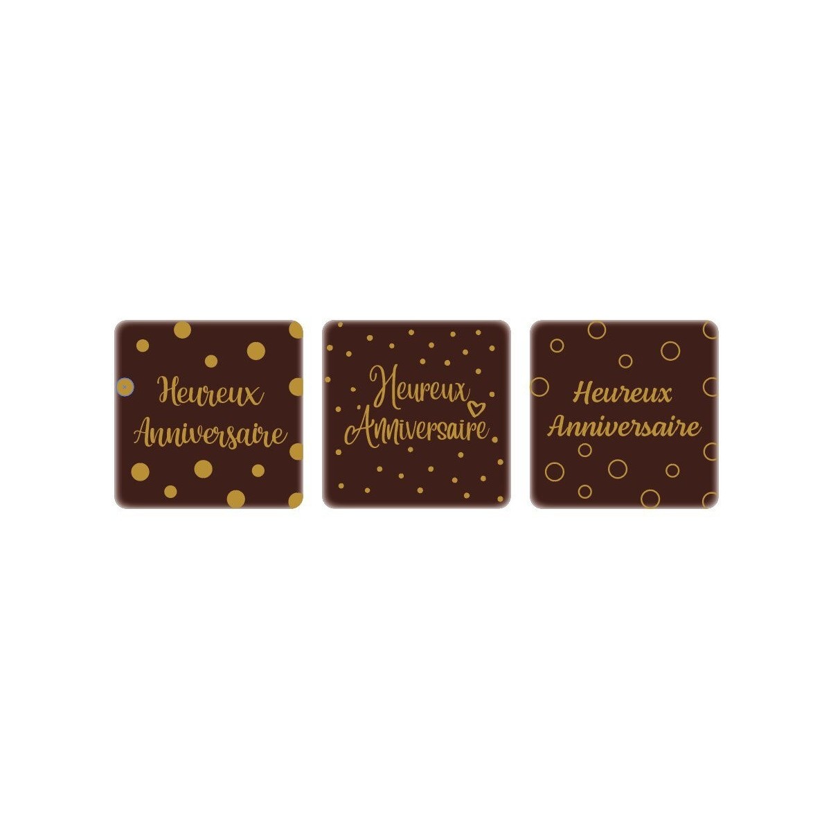 2067007 CARRÉ HEUREUX ANNIVERSAIRE 5X5CM 75PCS