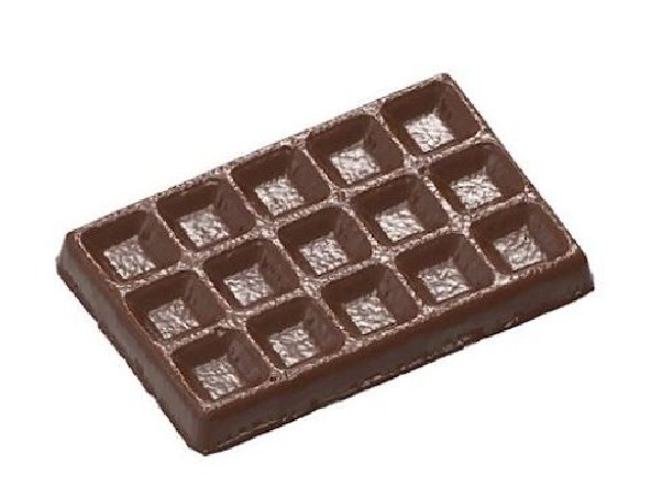 MOULE À CHOCOLAT GAUFFRE BRUSSELOISE GRAND CW12002 1X3 -- 66GR