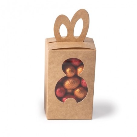 BOITE A OEUFS BUNNY BOX KRAFT POUR 375/500GR 8,4X5,8XH13,5CM 25PCS