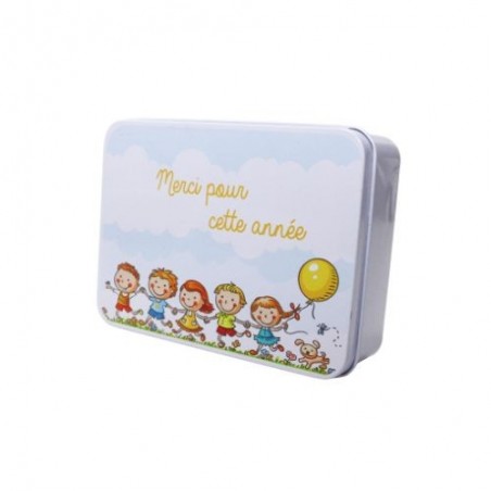 WHITE BOX CHILDREN BALLOON "MERCI POUR CETTE ANNEE" 12,3X9,3XH4CM