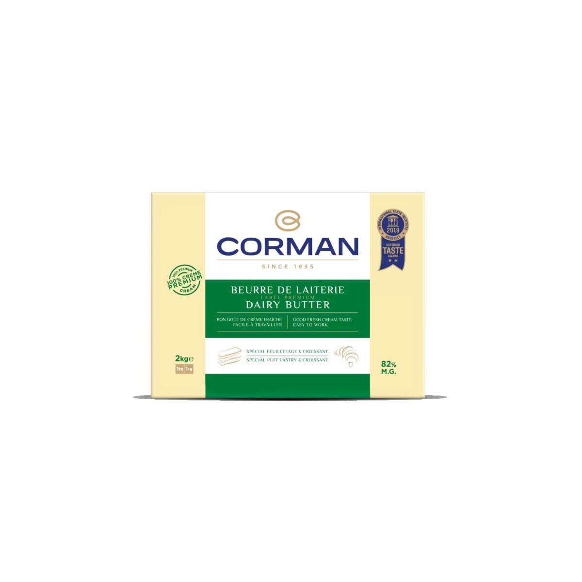 CORMAN BEURRE DE LAITERIE FEUILLETAGE& CROISSANT 5 X 2 KG 0026925 - 26850301