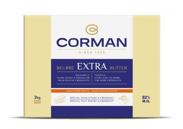 CORMAN BUTTER EXTRA 82% PUFF PASTRY & CROISSANT CAROTENE 5 X 2KG 0029093 - 26851001  KG