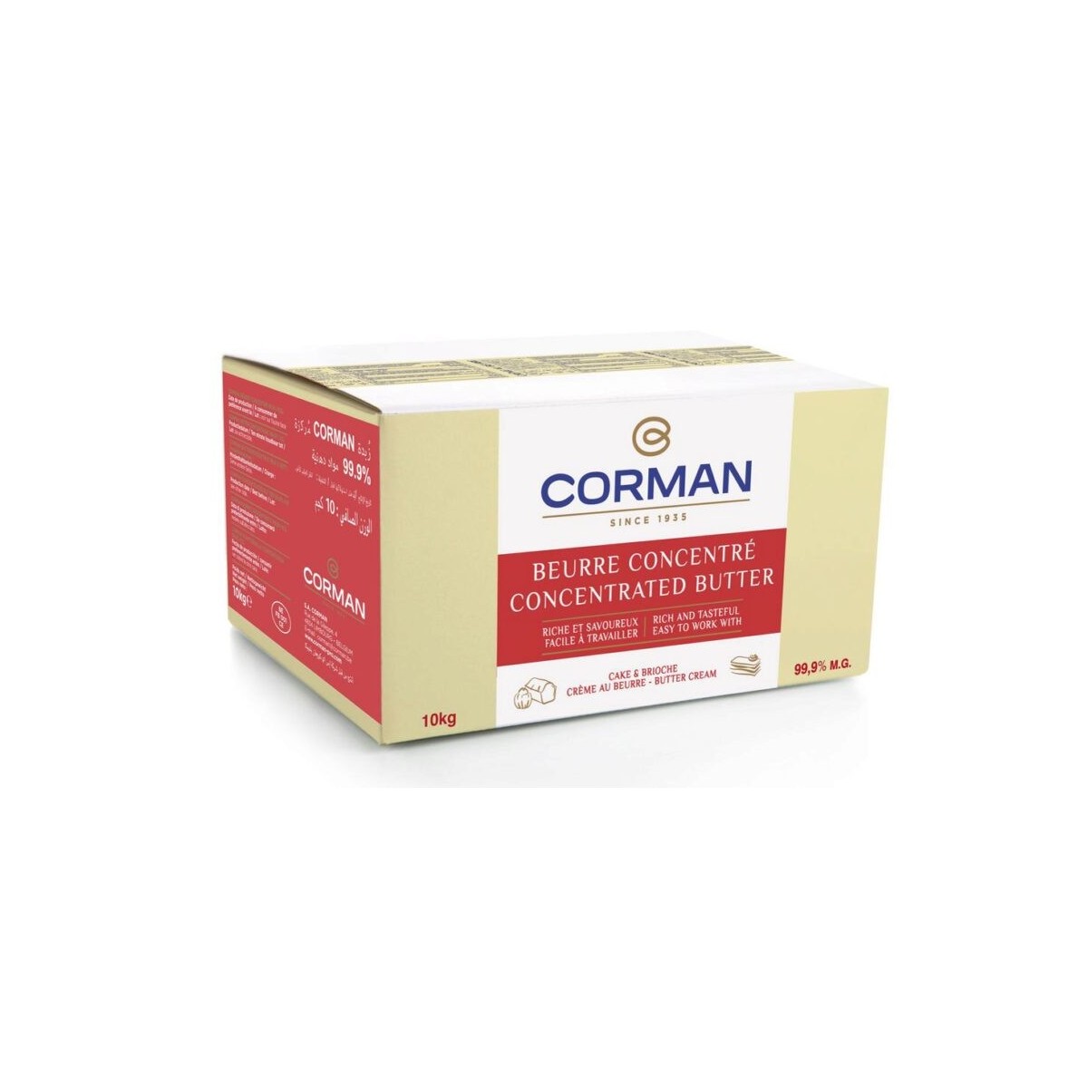 CORMAN BUTTER CONCENTRATED CREAM WITH BUTTER BLOCK 10KG 0029120 / 26851501  KG