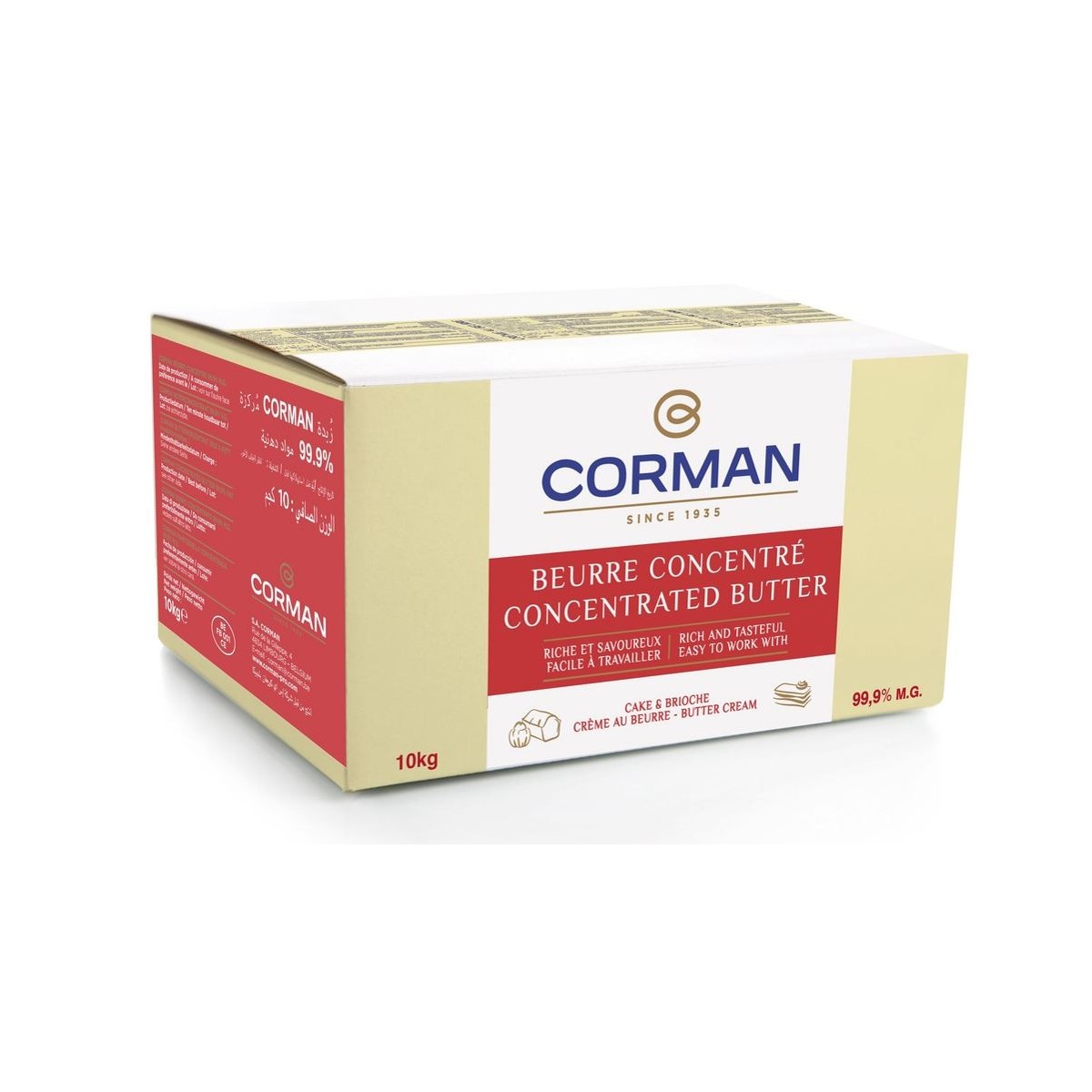 CORMAN BUTTER CONCENTRATED CREAM WITH BUTTER BLOCK 10KG 0029120 / 26851501  KG