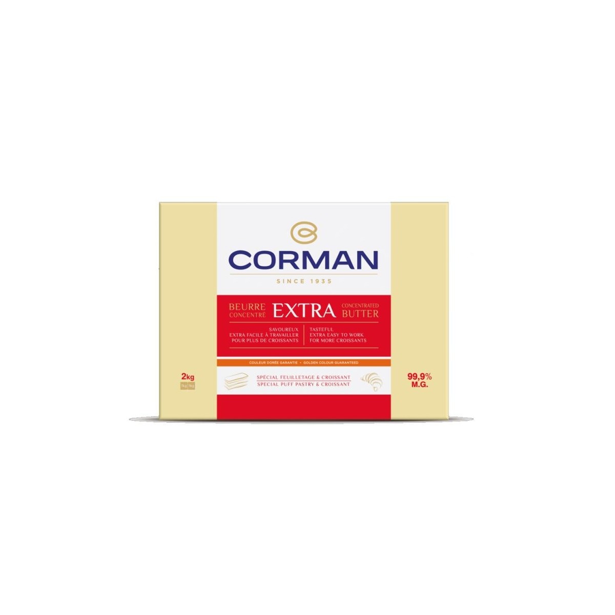 CORMAN BEURRE EXTRA 99% CONCENTRE FEUILLETAGE &  CROISSANT 5 X 2 KG 0029968 - 29778201