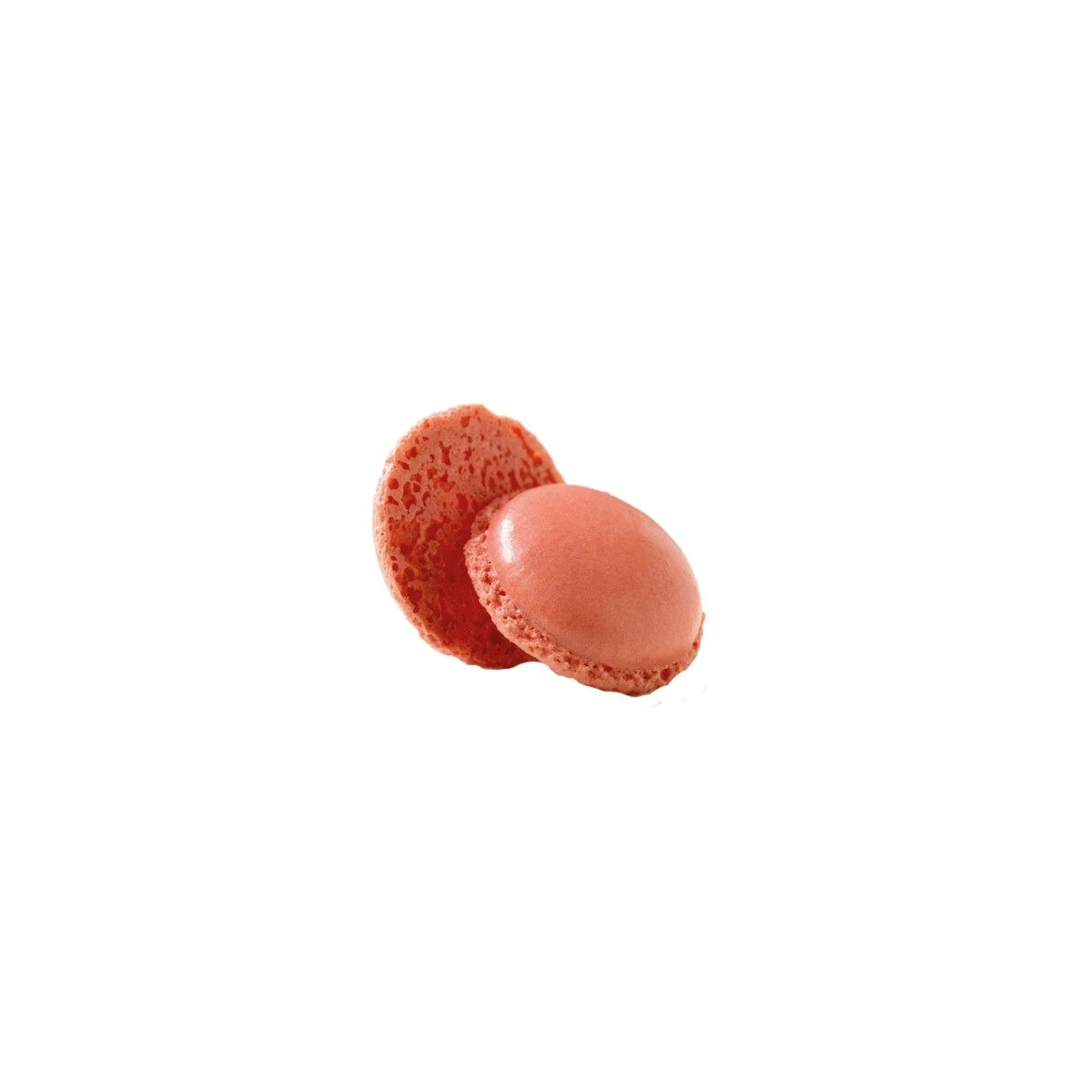 STRAWBERRY MACAROONS SHELL 3,5 CM 220 PIECESBOX