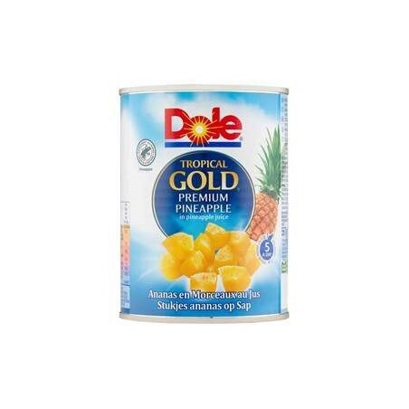 PINEAPPLE TIDBITS DOLE TROPICAL GOLD 6 X 3 KG  CAN